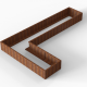 Plantenbak Module+ Corten 450x270x42 cm (90cm diep)