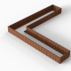 Plantenbak Module+ Corten 450x450x42 cm (90cm diep)