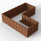 Plantenbak Module+ Corten 210x210x56 cm (90cm diep)
