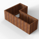 Plantenbak Module+ Corten 180x120x56 cm (60cm diep)