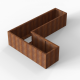 Plantenbak Module+ Corten 240x180x56 cm (60cm diep)