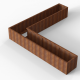 Plantenbak Module+ Corten 330x330x56 cm (60cm diep)