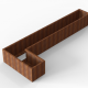 Plantenbak Module+ Corten 420x150x56 cm (60cm diep)