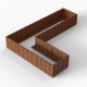Plantenbak Module+ Corten 360x270x56 cm (90cm diep)