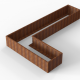 Plantenbak Module+ Corten 450x270x56 cm (90cm diep)